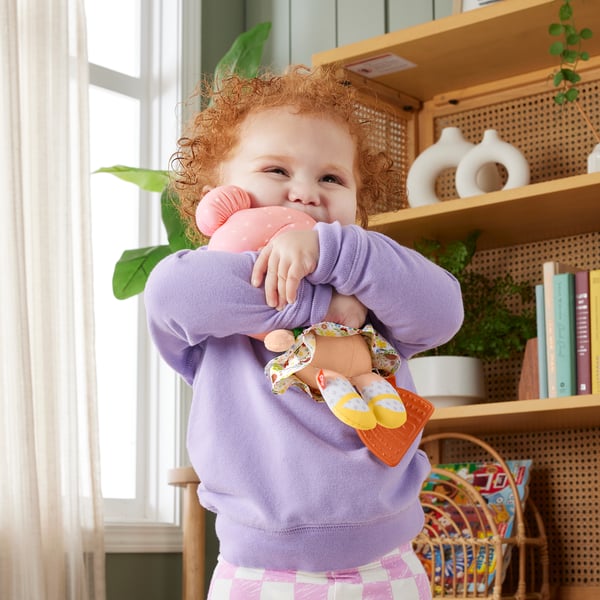 Fisher-Price Cuddle & Chime First Babydoll with Rainbow Teether