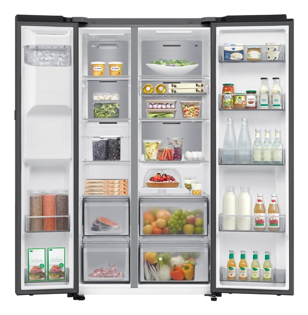 Samsung RS90F64EDF side-by-side køle-fryseskab Fritstående 621 L Sort