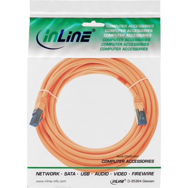 InLine 76800O netværkskabel Orange 10 m Cat6a S/FTP (S-STP)