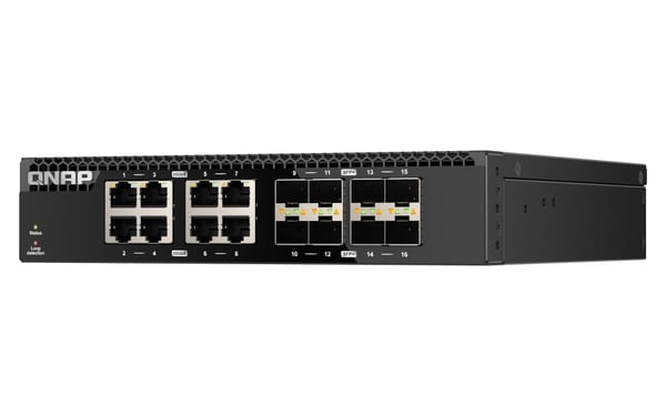 QNAP QSW-3216R-8S8T netværksswitch Ikke administreret L2 10G Ethernet (100/1000/10000) Sort