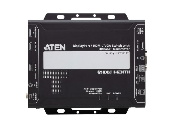 ATEN VE3912T-AT-G AV-signaalin jatkaja AV-lähetin Musta