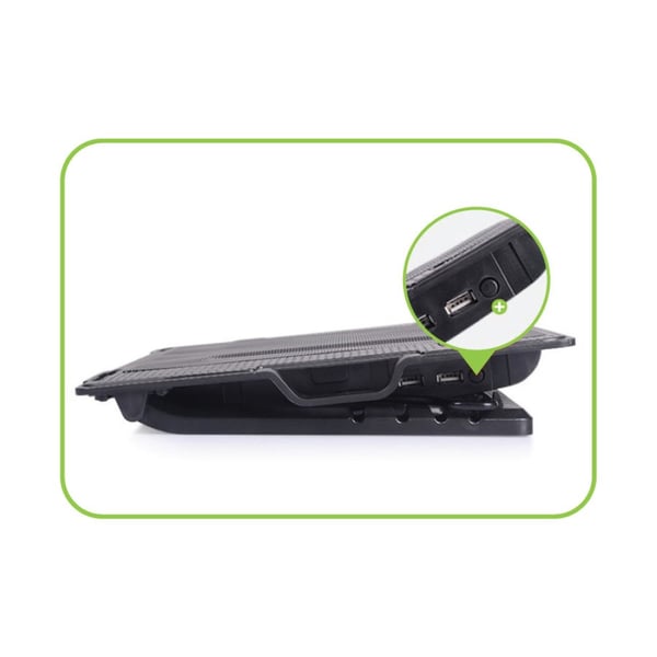 Techly ICOOL-CP12TY køling til laptop 43,9 cm (17.3") 1400 rpm Sort