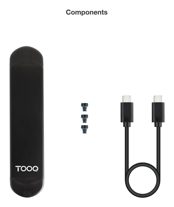 TooQ TQE-2240B drevkabinet SSD kabinet Sort M.2