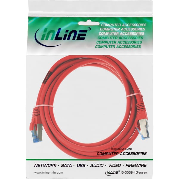 InLine 76814R netværkskabel Rød 1,5 m Cat6a S/FTP (S-STP)