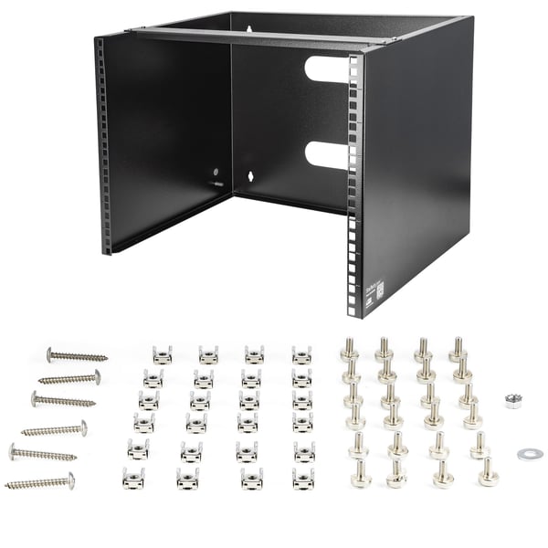 StarTech.com WALLMOUNT8 stativ 8U Vægmonteret stativ Sort