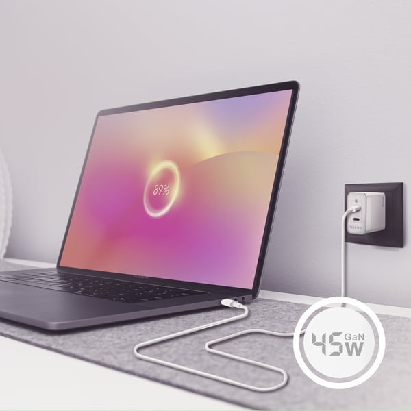 AISENS ASCH-45W2P005-W mobilladdare Universal Vit AC Snabb laddning inomhus
