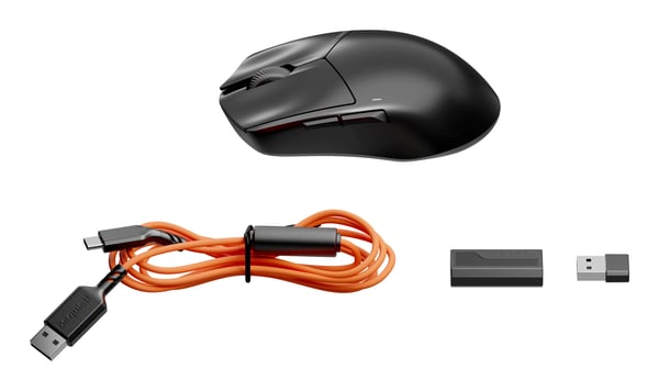 be quiet! Dark Perk Sym hiiri Pelaaminen Oikeakätinen RF Wireless + USB Type-C Optinen 32000 DPI