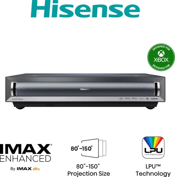 Hisense PX3-PRO Ultrakort projektor med kort projiceringsafstand 2700 ANSI lumens DLP UHD 4K (3840x2160) Sort, Mørkegrå Hisense PX3-PRO Ultrakort projektor med kort projiceringsafstand 2700 ANSI lumens DLP UHD 4K (3840x2160) Sort, Mørkegrå
