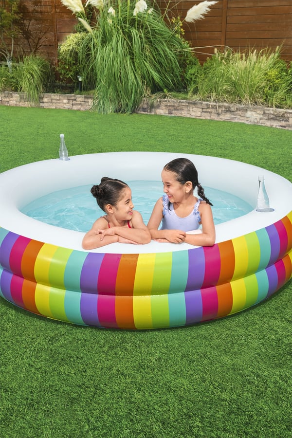 Bestway 54443 swimmingpool til over jorden Oppustelig pool Rund Flerfarvet