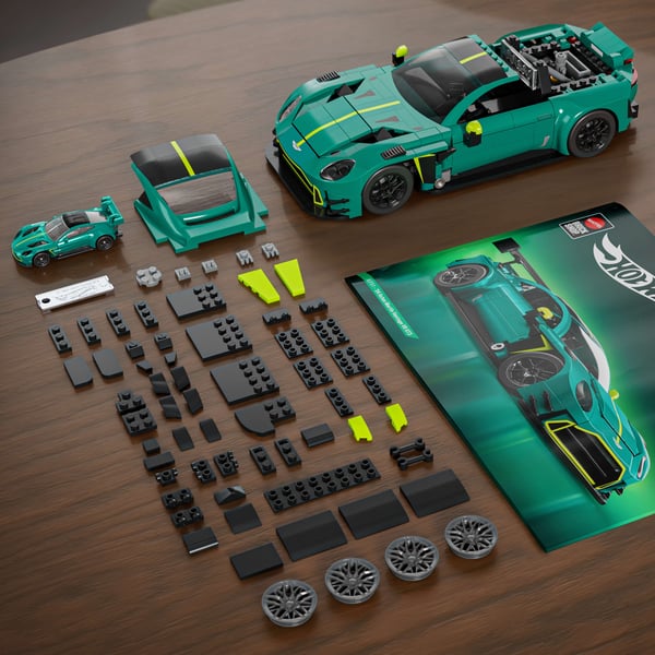 Mattel Brick Shop Hot Wheels '24 Aston Martin Vantage GT3