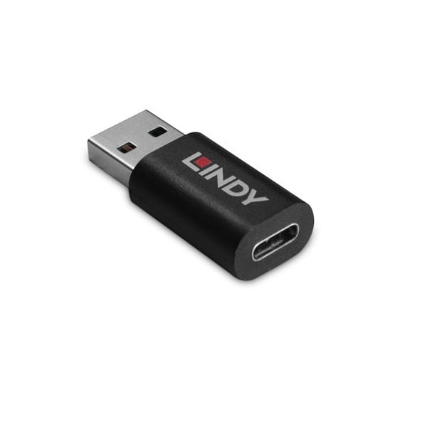 Lindy USB 2.0 Typ A till C Datablocker - Adapter - Digital/Data