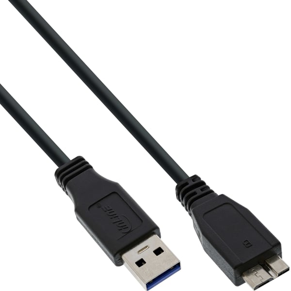 InLine 35405 USB-kabel USB 3.2 Gen 1 (3.1 Gen 1) 0,5 m USB A Micro-USB B 5 Gbit/sek. Sort