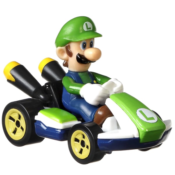 Hot Wheels Mario Kart fordon 4-pack med 1 exklusiv samlarmodell