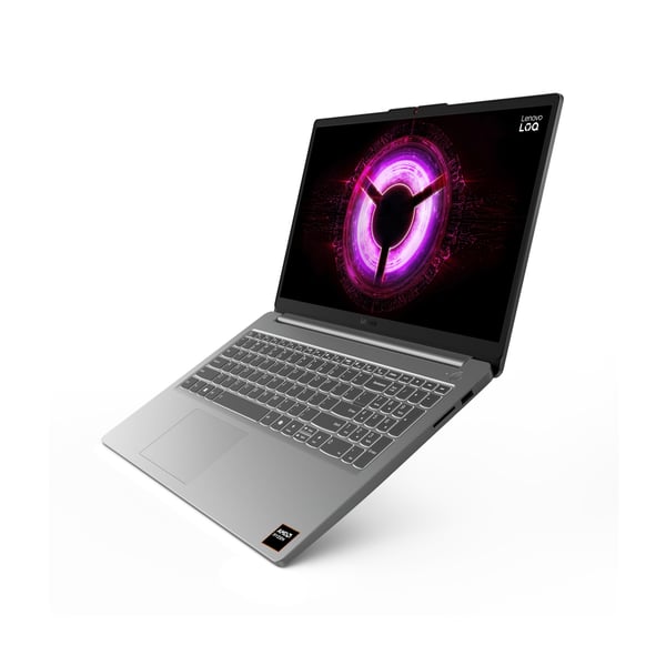 Lenovo LOQ 15ARP10E AMD Ryzen™ 5 150 Laptop 39,6 cm (15.6") Fuld HD 16 GB DDR5-SDRAM 512 GB SSD NVIDIA GeForce RTX 3050 Wi-Fi 6 (802.11ax) Windows 11 Home Grå Italiensk