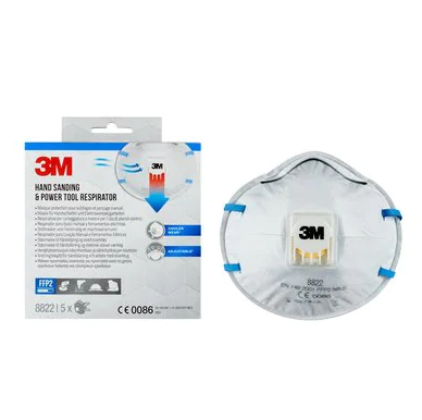 3M 8822PRO5 återanvändbart andningsskydd FFP2 Halvmask, andningsskydd Luftrenande andningsmask