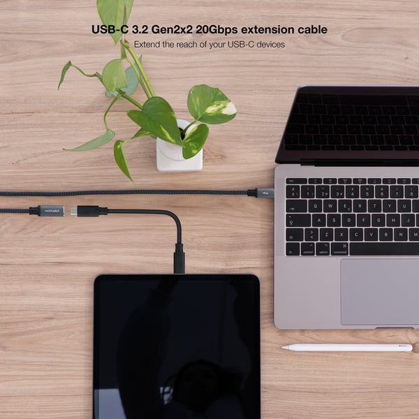 Nanocable 10.01.4502-COMB USB-kabel USB 3.2 Gen 2x2 2 m USB C 20 Gbit/sek. 100 W Sort