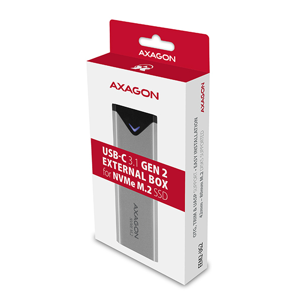 Axagon EEM2-UG2 drevkabinet SSD kabinet Sort, Grå M.2
