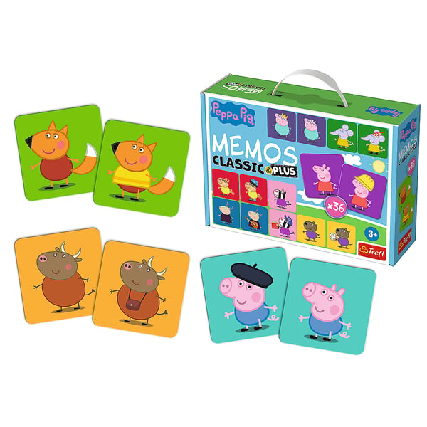 Peppa Pig Memos Classic & Plus Tillägg till brädspel Minne