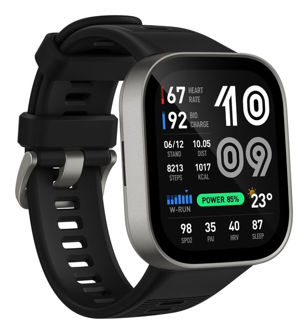 Amazfit Bip Max 5,26 cm (2.07") AMOLED Digital 432 x 514 pixel Berøringsskærm Sølv Wi-Fi GPS (satellit)