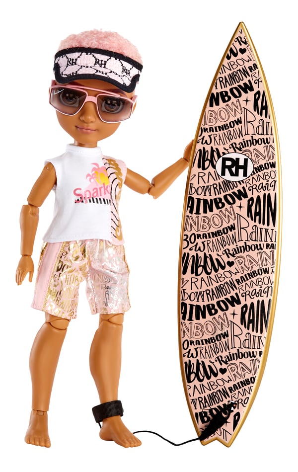Rainbow High Pacific Coast Fashion Doll- Finn Rosado (Rose Gold Boy)