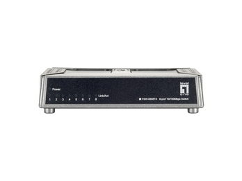 LevelOne FSW-0808TX verkkokytkin Hallitsematon Fast Ethernet (10/100) Harmaa