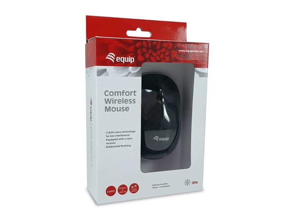 Equip 245111 datormöss Kontor Ambidextrous RF Trådlös Optisk 1200 DPI