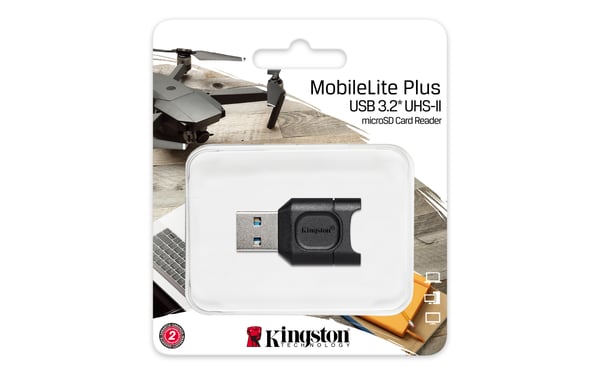 Kingston MobileLite Plus - Kortläsare (microSD, microSDHC, microSDHC UHS-I, microSDHC UHS-II, micro