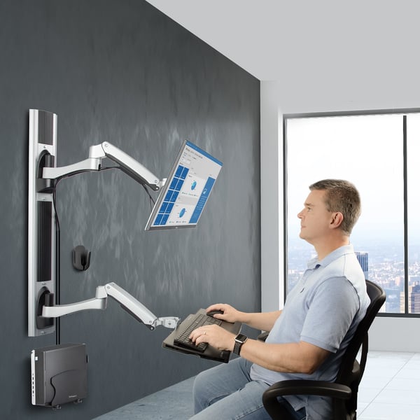 StarTech.com 2PASTSC-WALL-MOUNT desktop arbejdsplads med siddestativ