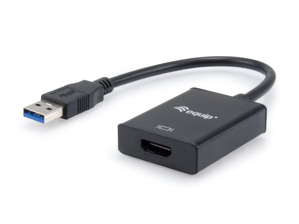 Equip 133385 USB grafisk adapter 1920 x 1080 pixel Sort
