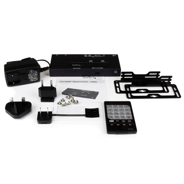 StarTech.com 2x2 HDMI-matrisswitch med automatisk och prioriterad växling – 1080p
