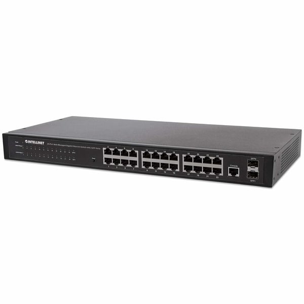Intellinet 560917 netværksswitch Administreret Gigabit Ethernet (10/100/1000) 1U Sort