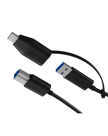 ICY BOX IB-CB032 USB-kablar USB 3.2 Gen 1 (3.1 Gen 1) 1 m USB B USB A 5 Gbit/s Svart