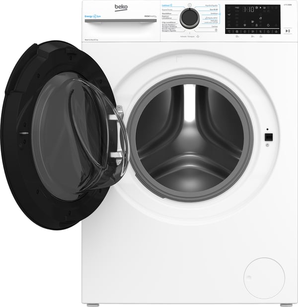 Beko BM5DFT48437WB kombinerad tvättmaskin och Tumlare Fristående Frontmatad Vit
