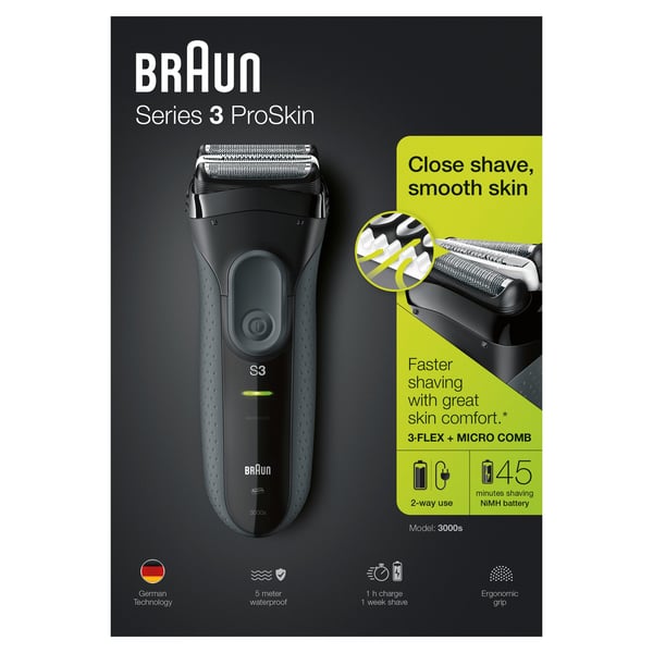 Braun Series 3 ProSkin 3000s Folierakapparat Svart
