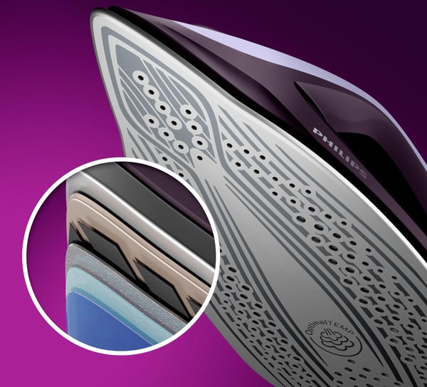 Philips 7000 series PSG7050/30 ångstrykjärnsladdare 2100 W 1,8 l Stryksula SteamGlide Elite Violett