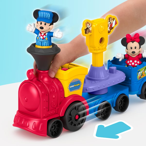 Fisher-Price Little People DISNEY Jr Musse och Mimmis musiktåg, barnleksak med 2 figurer