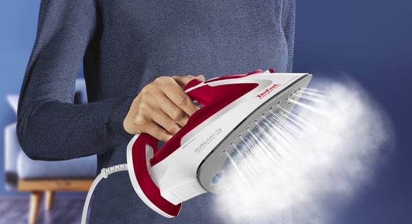 Tefal EasyGliss Plus FV5717 Torr & Ångstrykjärn Durilium stryksula 2400 W Röd, Vit
