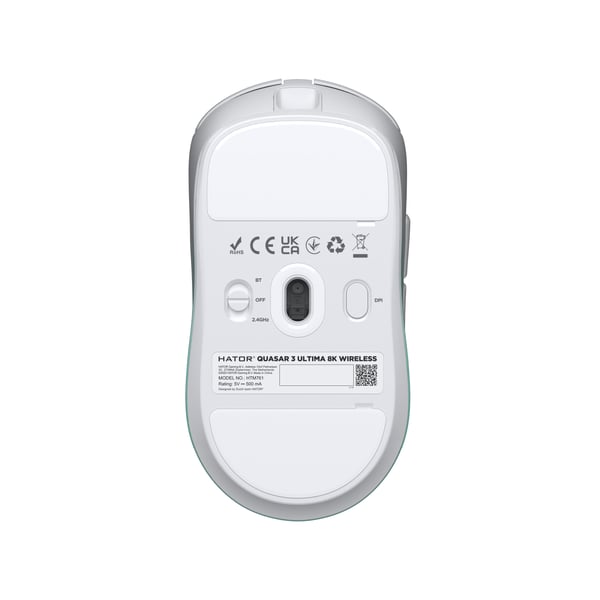 HATOR Quasar 3 Ultima 8K Wireless hiiri Pelaaminen Oikeakätinen RF Wireless + Bluetooth + USB Type-C Optinen 30000 DPI