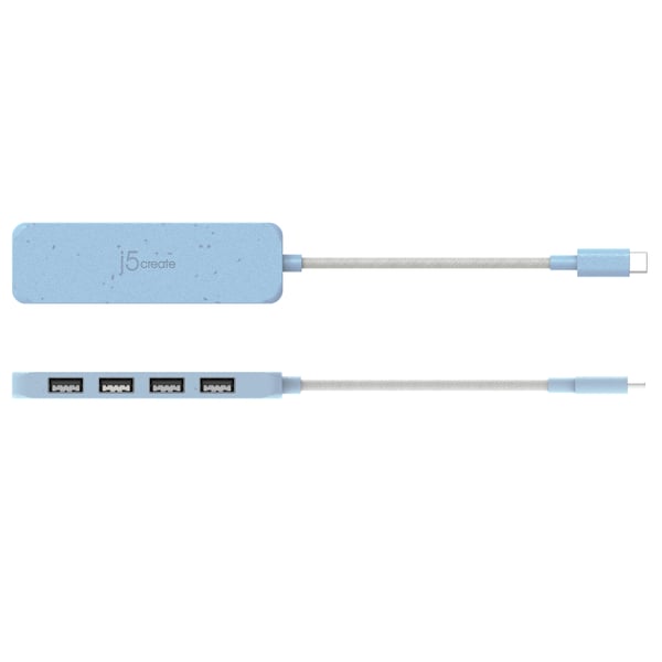 j5create Miljövänlig USB-C till 4-portars typ-A Gen 2-hubb