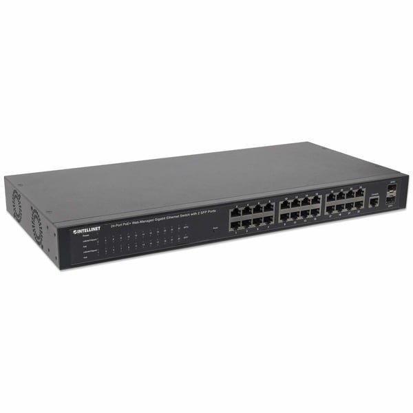 Intellinet 560559 netværksswitch Administreret Gigabit Ethernet (10/100/1000) Strøm over Ethernet (PoE) Sort