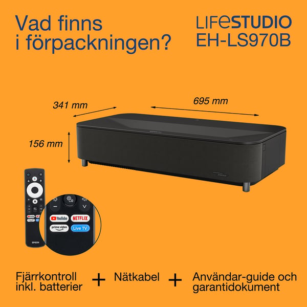 Epson Lifestudio Grand Plus EH-LS970B – svartmetallic