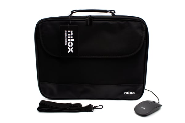 Nilox NOTEBAG 15.6 PRO + MOUSE USB 40,6 cm (16") Portfölj Svart