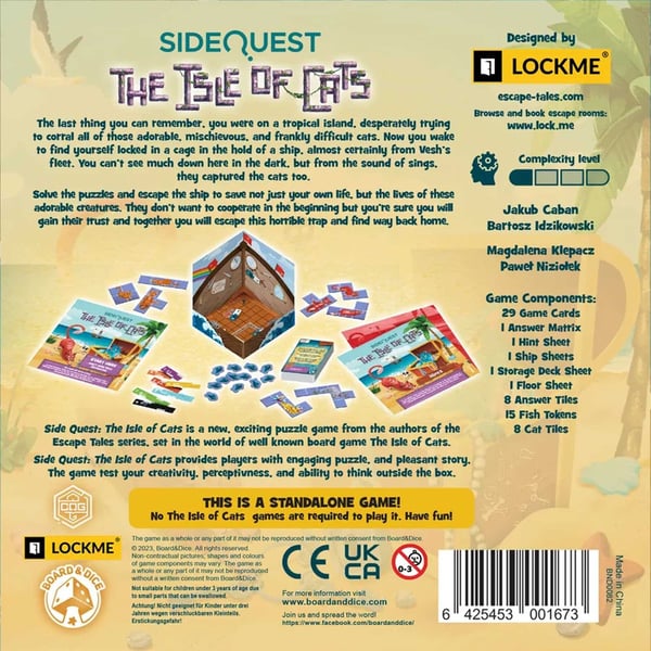 Asmodee SideQuest: The Isle of Cats Brætspil