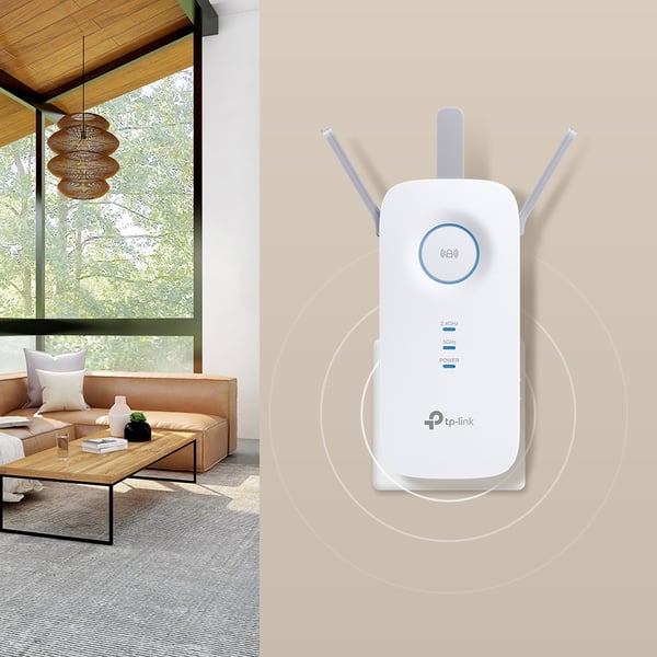 TP-Link RE550 verkkolaajennin Verkkolähetin ja -vastaanotin Valkoinen 10, 100, 1000 Mbit/s