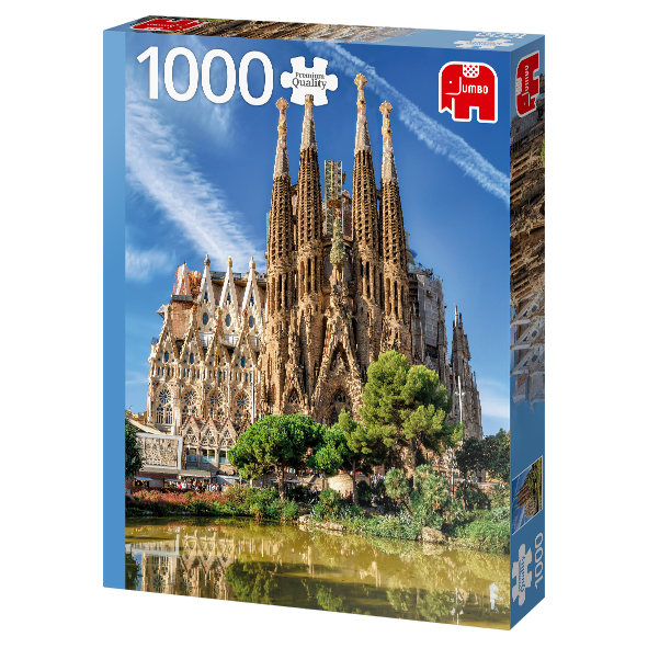 Premium Collection Sagrada Familia View, Barcelona 1000 pcs Puslespil 1000 stk Landskab