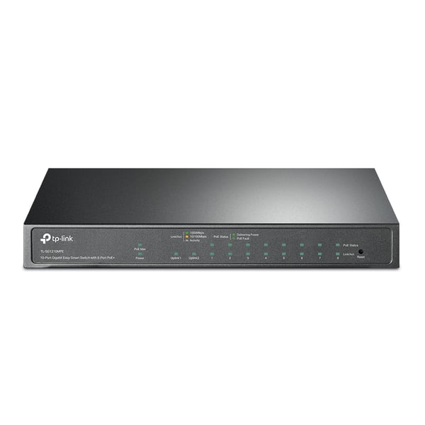 TP-Link TL-SG1210MPE nätverksswitchar hanterad L2 Gigabit Ethernet (10/100/1000) Strömförsörjning via Ethernet (PoE) stöd Svart