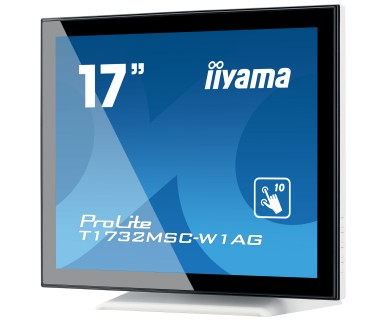 iiyama ProLite T1732MSC-W1AG computerskærm 43,2 cm (17") 1280 x 1024 pixel LED Berøringsskærm Sort, Hvid