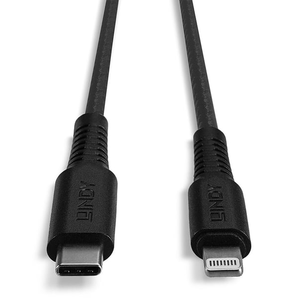 Lindy 31288 Lightning kabel 3 m Sort