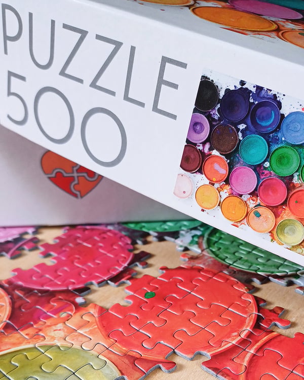 Tactic Lovers Water colors Puslespil 500 stk Kunst