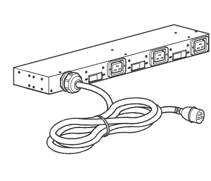 APC AP6038A strømforsyningsenhed (PDU) 3 AC stikkontakt(er) 0U/1U Sort